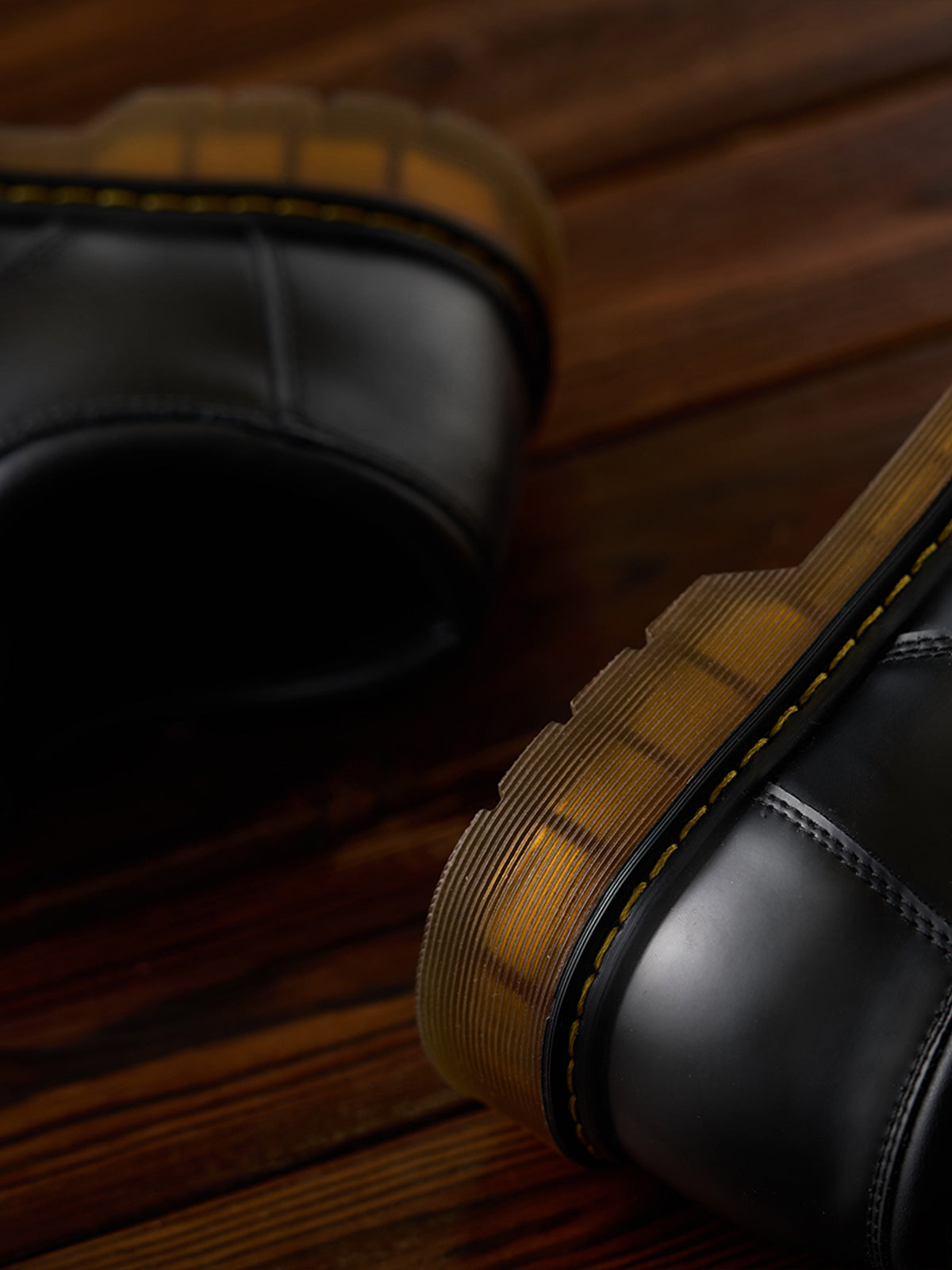 Black Genuine Leather Work Shoes