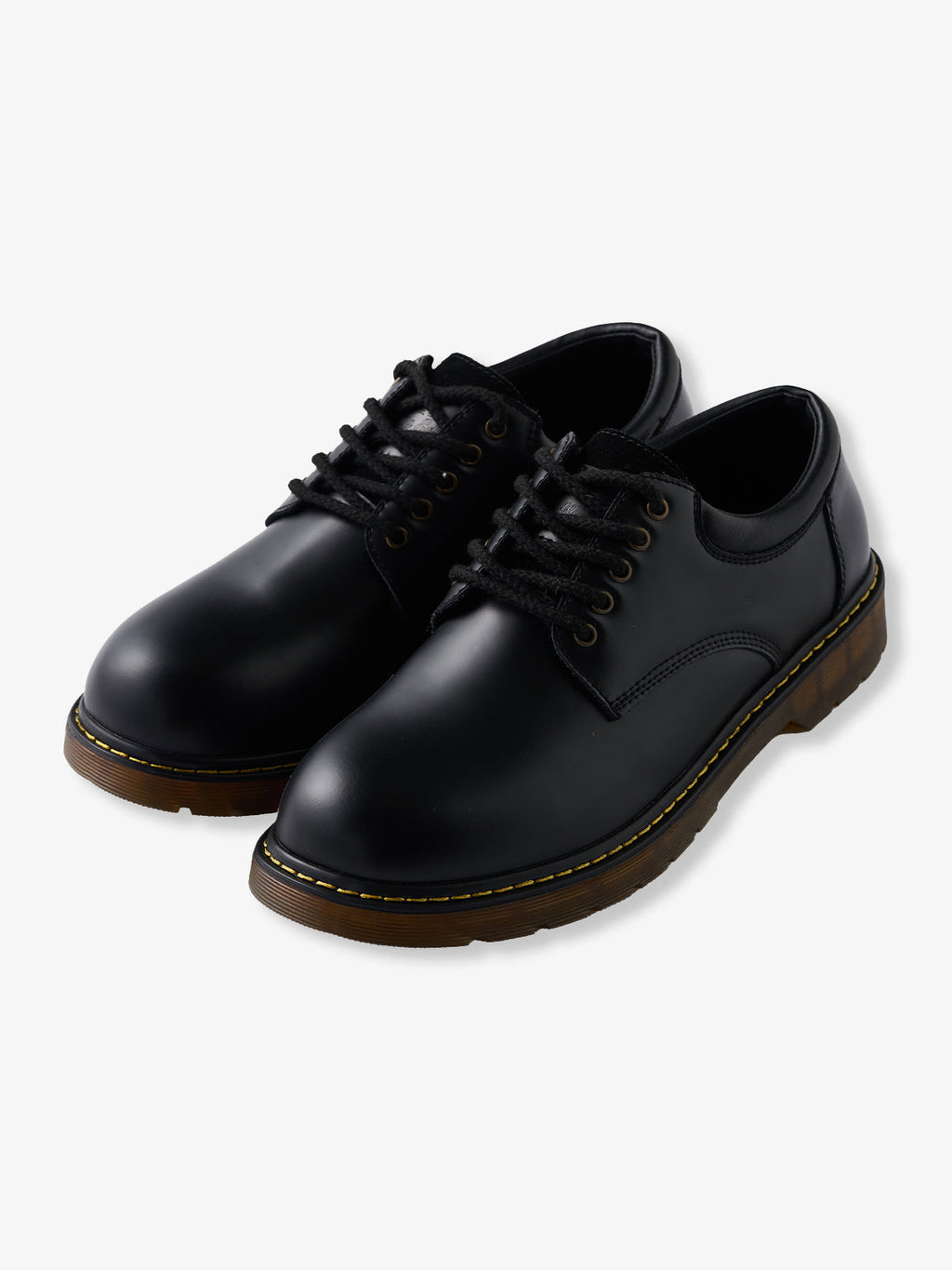 Black Genuine Leather Work Shoes