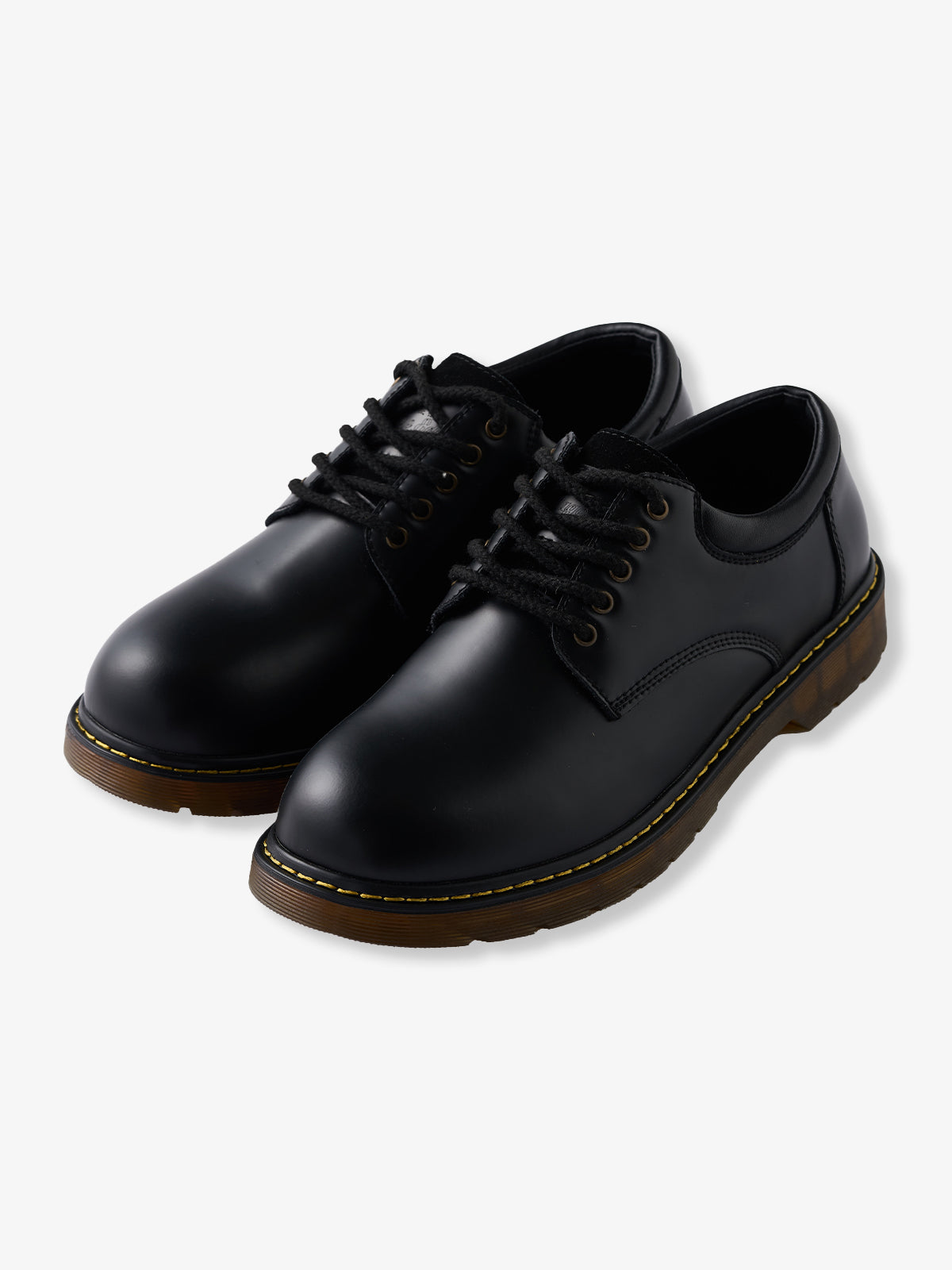 Black Genuine Leather Work Shoes
