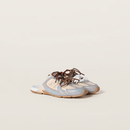 530 SL Mules – Bleached Leather & Gum Sole Sky Blue Travertine Gray Edition