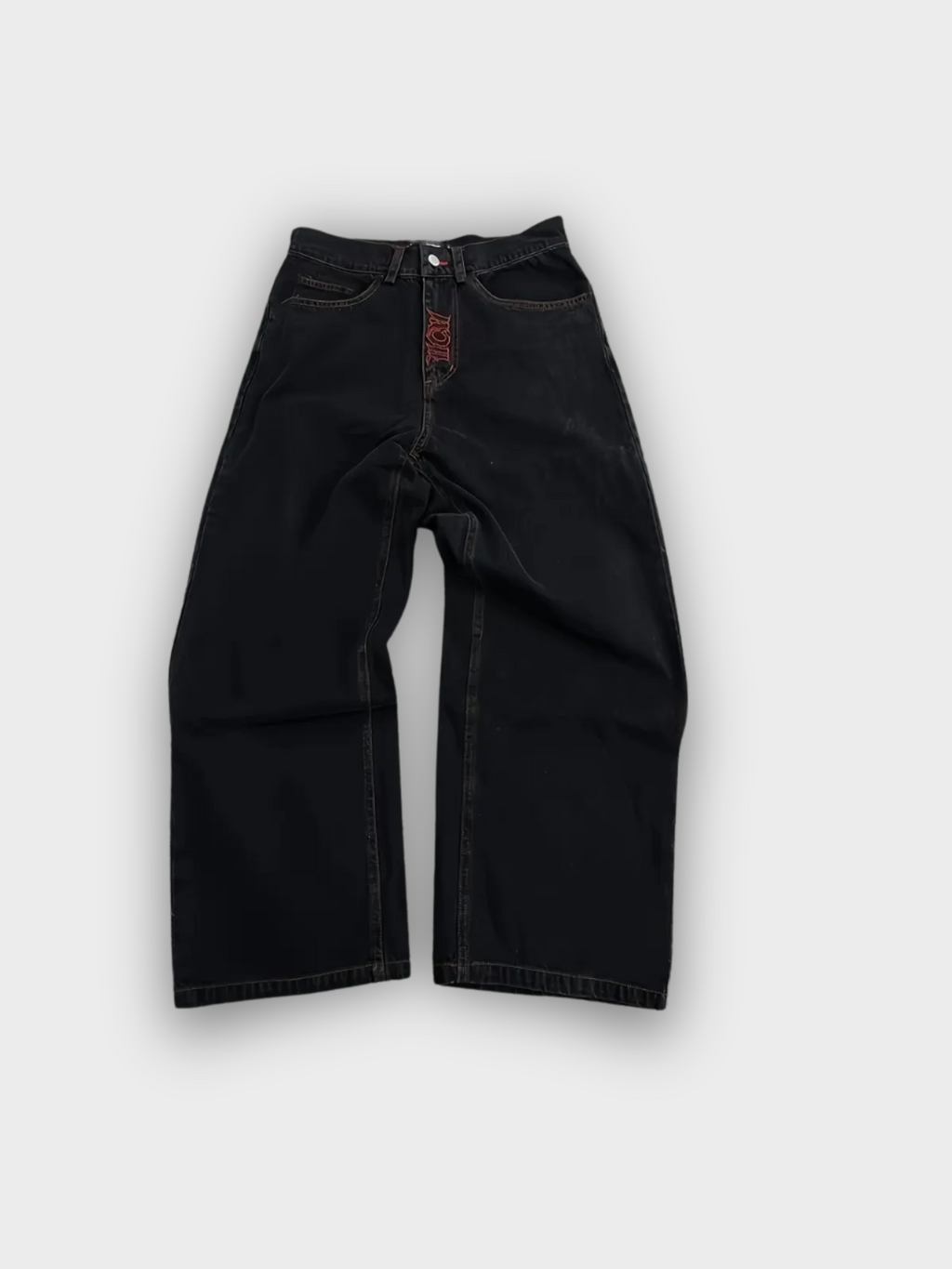 Amalfi® Embroidered Baggy Jeans