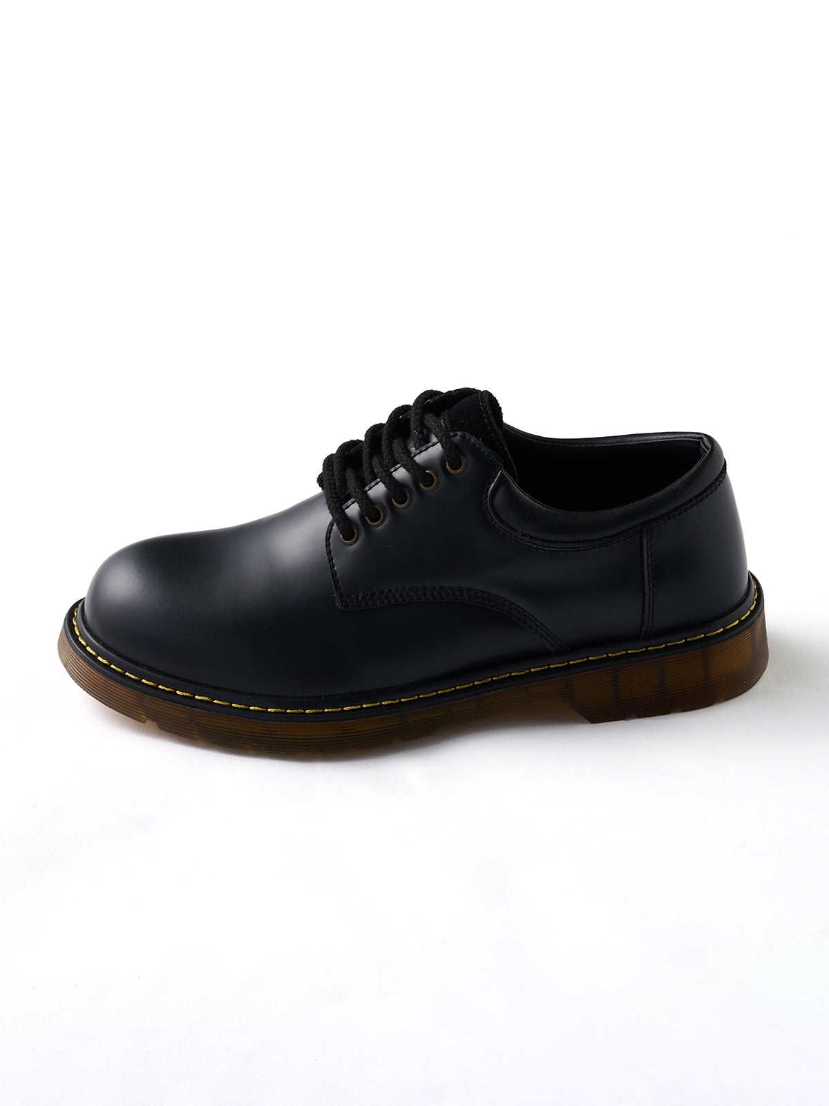 Black Genuine Leather Work Shoes