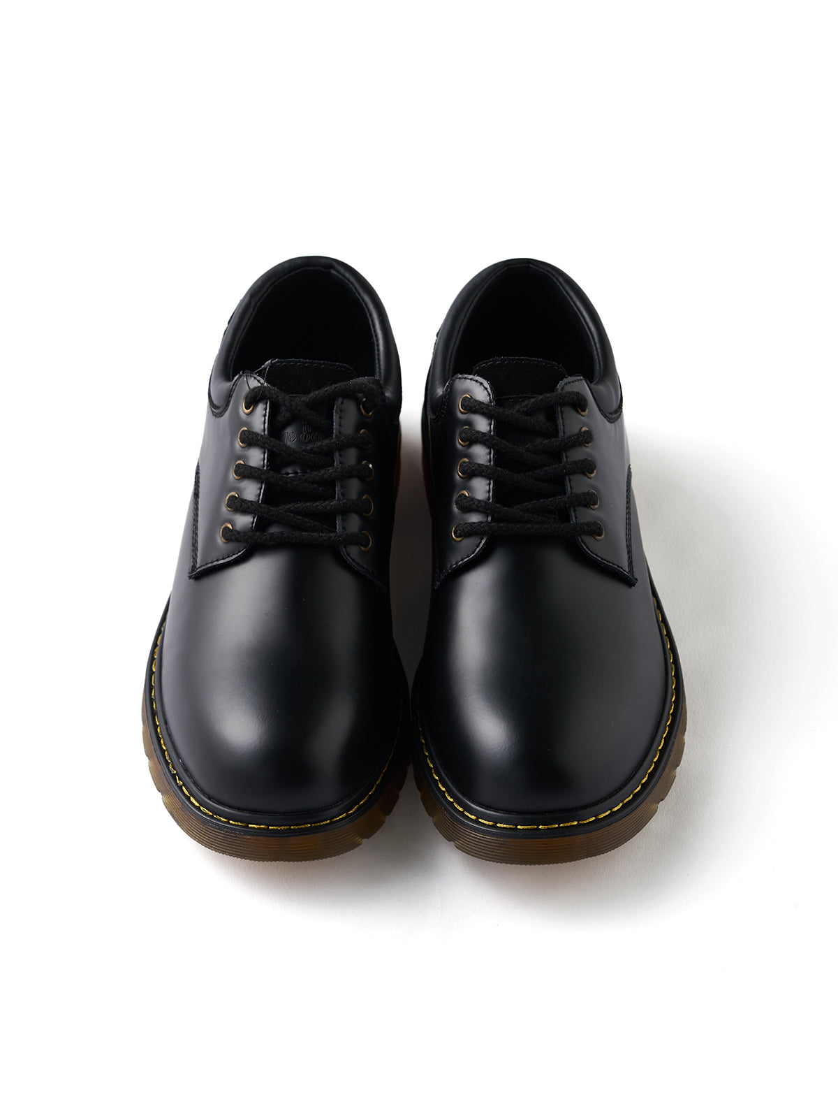Black Genuine Leather Work Shoes
