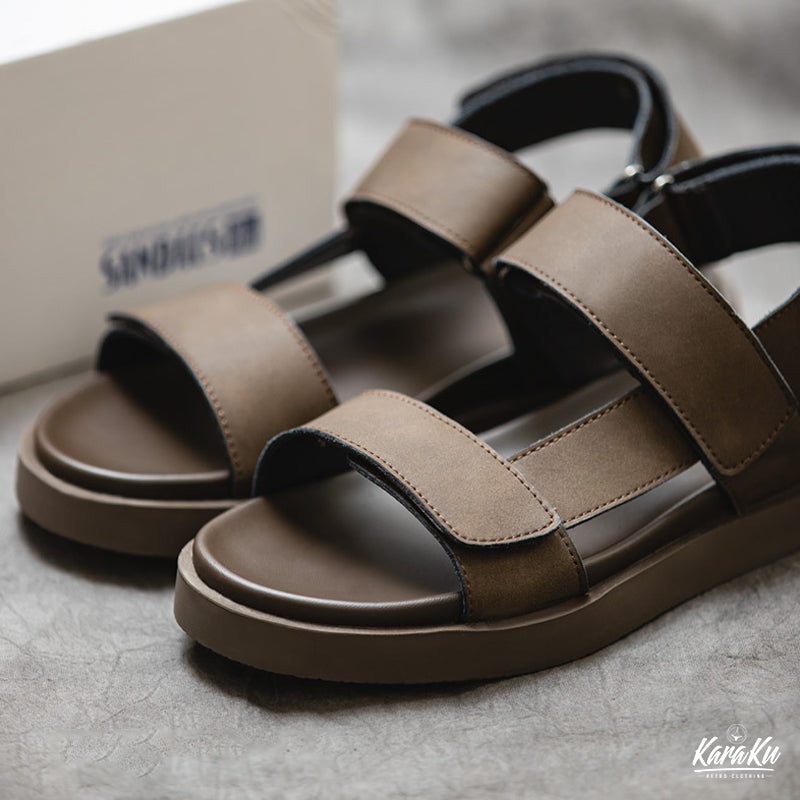 Cow Leather Velcro Sandals