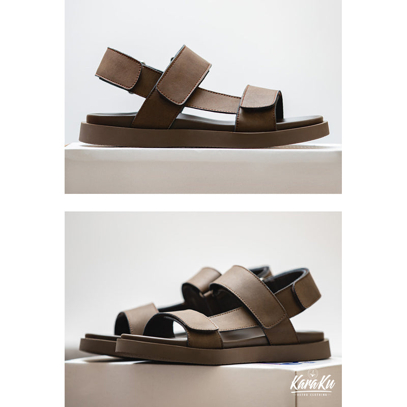 Cow Leather Velcro Sandals