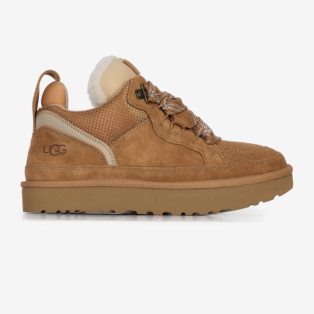 Suede Shearling Low Baskets - Chestnut Edition