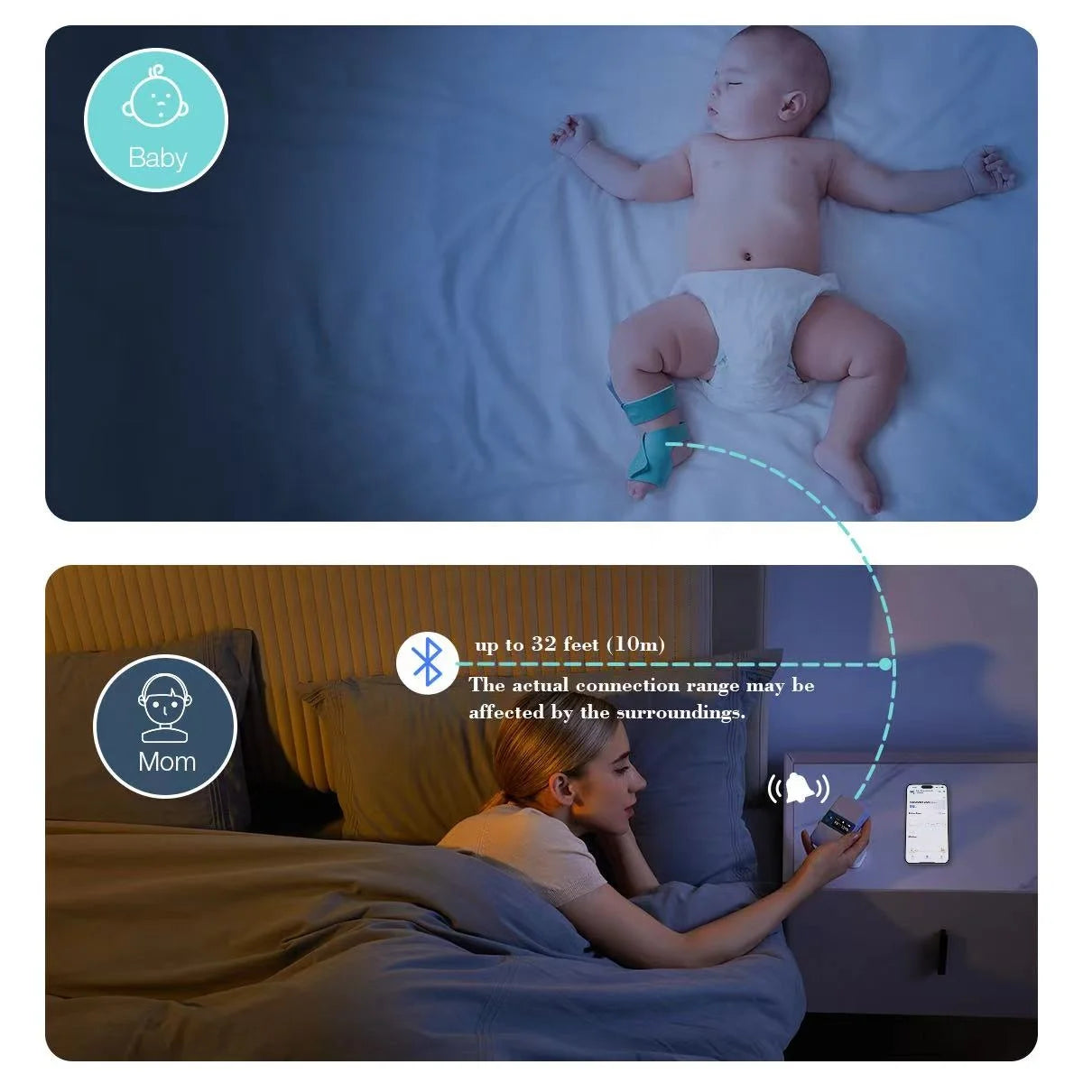 Viatom BabyO2 Bluetooth Digital Oximeters Child Apnea Sleep Device Neonate Pulse Oximeter