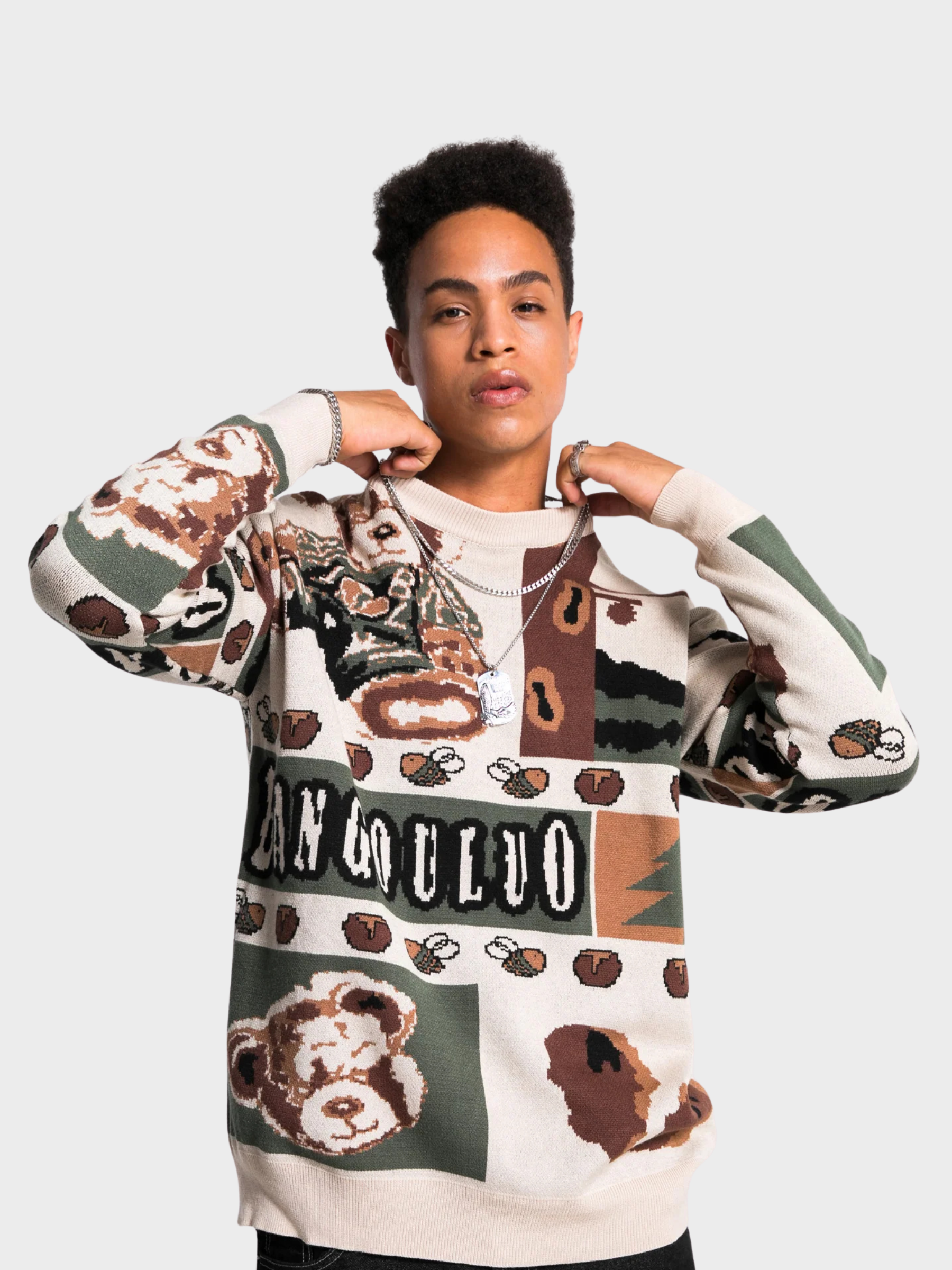 Woodland Bear Knit Sweater