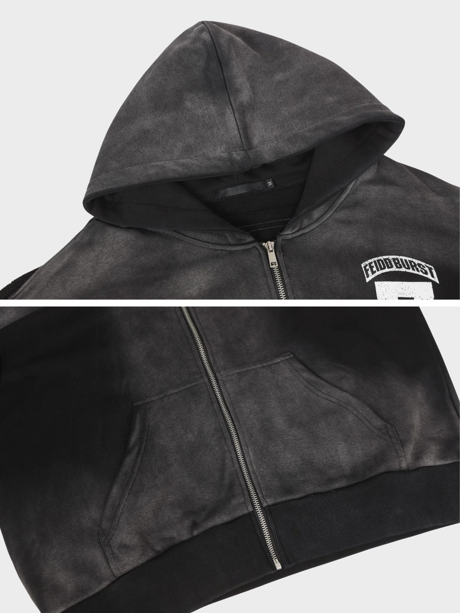 Varsity Shadow Zip Hoodie