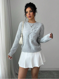 Petal Emboss Knit Sweater