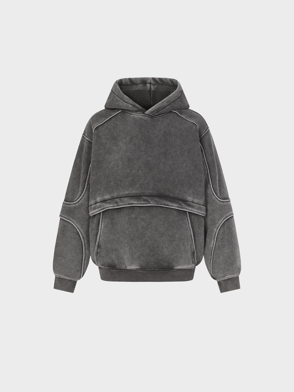 Eclipse Washed Deconstructed Hoodie