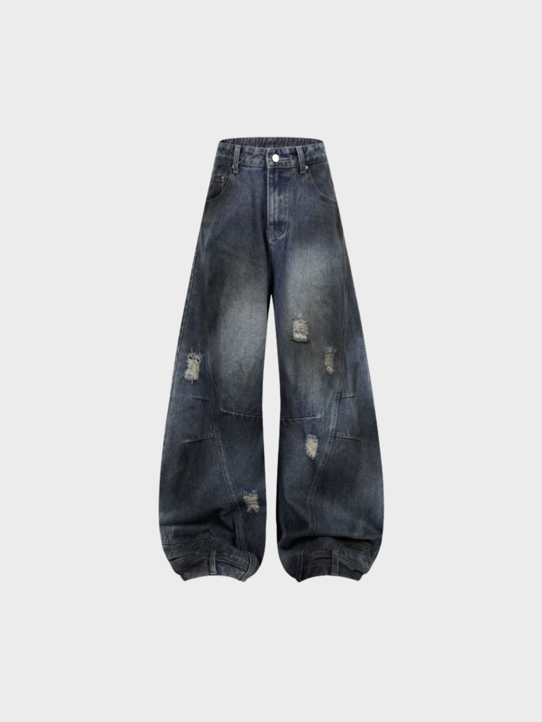 Deconstructed Revival Barrel Jeans
