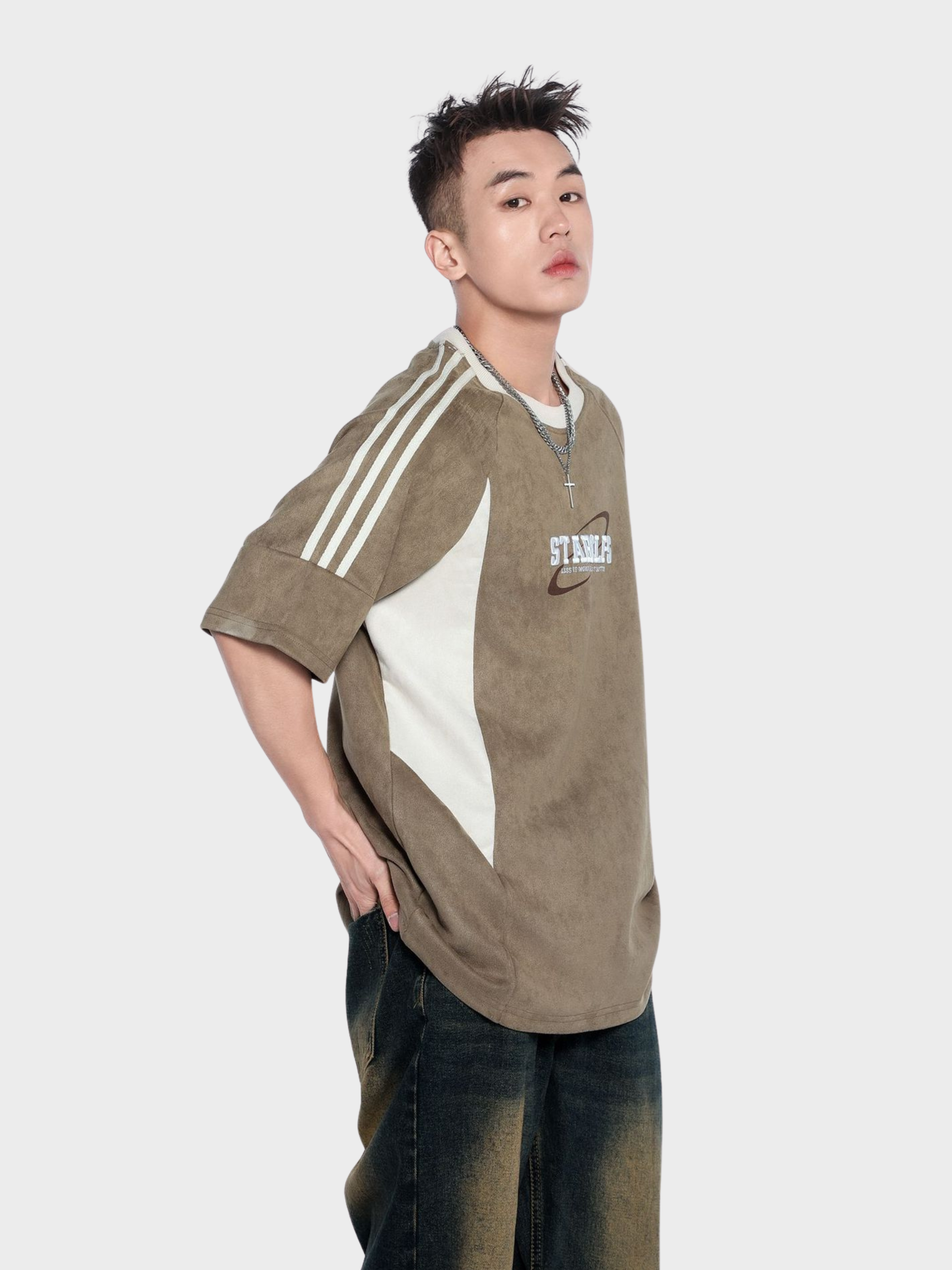 Amalfi Orbit Suede Tee